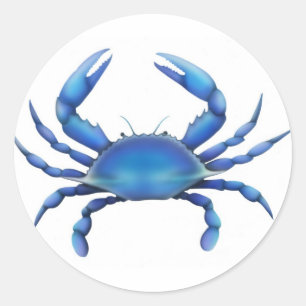 Sticker Rond Le crabe bleu