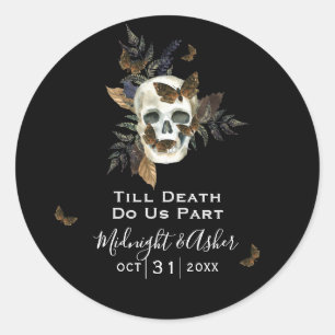 Sticker Rond Le crâne jusqu'à la mort