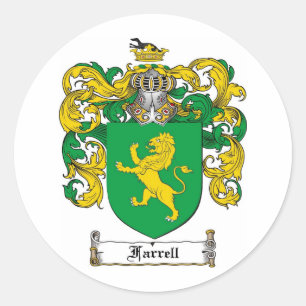STICKER ROND LE CREST DE FAMILLE DE FARRELL - MANTEAU DE