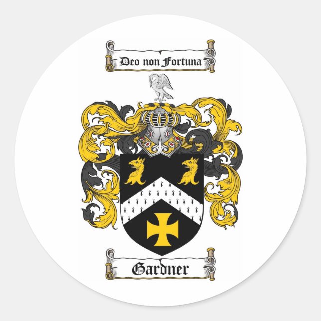 STICKER ROND LE CREST DE FAMILLE DE GARDNER - MANTEAU DE (Devant)