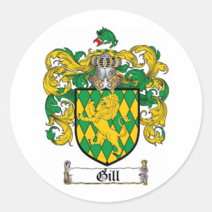 STICKER ROND LE CREST DE FAMILLE D'OUÏE - MANTEAU D'OUÏE DES