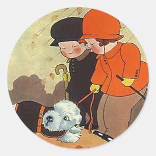 Sticker Rond Le cru d'autocollant autoguident pour toujours la