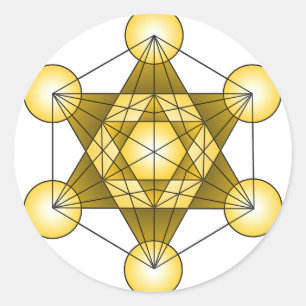 Sticker Rond Le cube de Metatron