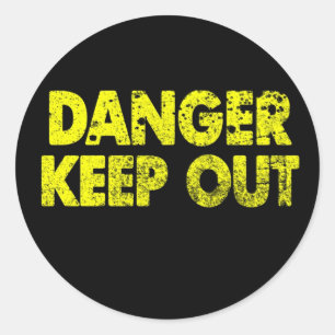 Sticker Rond Le danger gardent