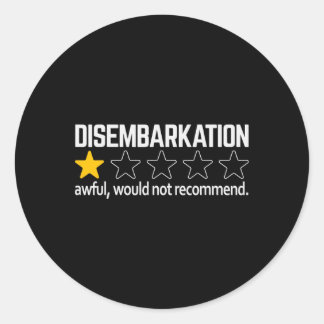 Sticker Rond Le Débarquement De Pun De Croisière Douloureux Ne