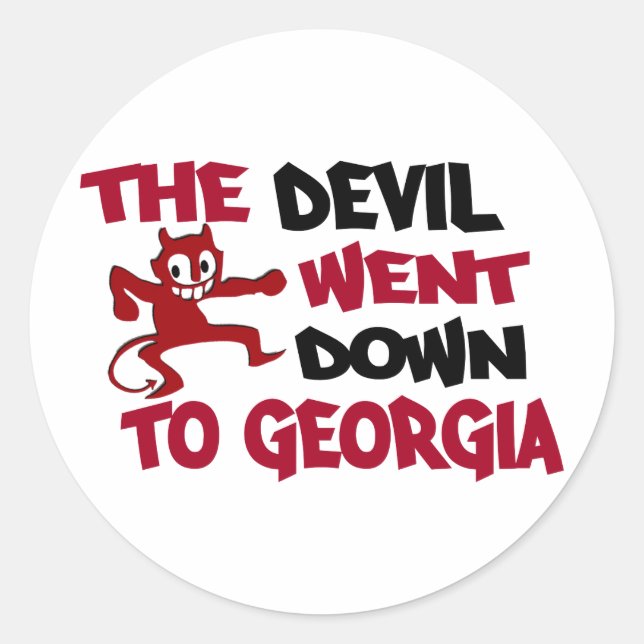 Sticker Rond Le diable est allé en Géorgie (Devant)