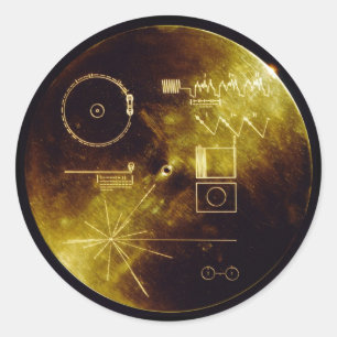 Sticker Rond Le disque d'or de Voyager