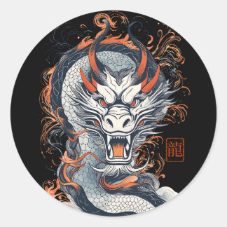 Sticker Rond Le Dragon
