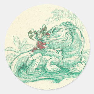 Sticker Rond le dragon d'ali