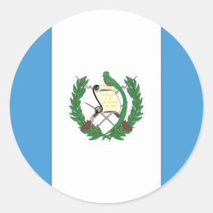 Sticker Rond Le drapeau du Guatemala