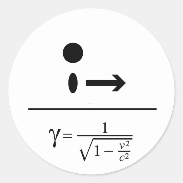 Sticker Rond Le facteur de Lorentz (Devant)