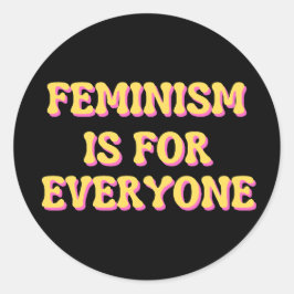 Sticker Rond Le féminisme est pour tous