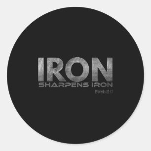 Sticker Rond Le fer aiguise le fer
