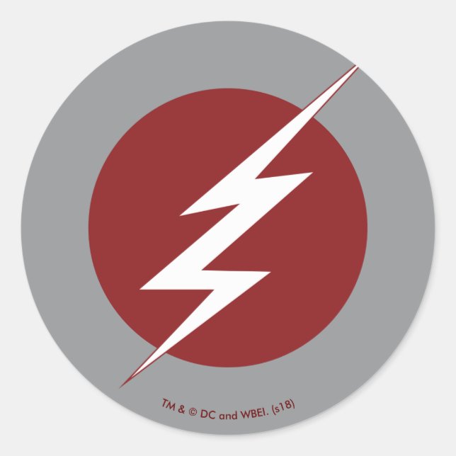 Sticker Rond Le Flash | Logo du boulon éclair (Devant)