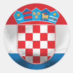 Sticker Rond Le football de la Croatie
