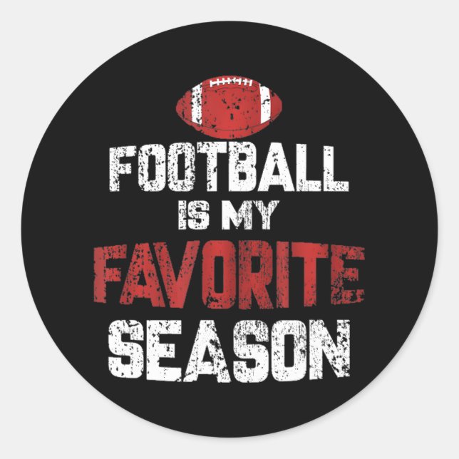 Sticker Rond Le Football En Perte Est Ma Saison Préférée (Devant)