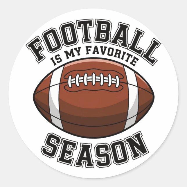 Sticker Rond Le football est ma saison préférée (Devant)