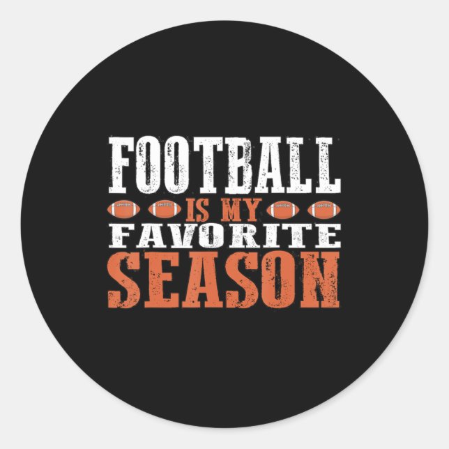 Sticker Rond Le football est ma saison préférée (Devant)