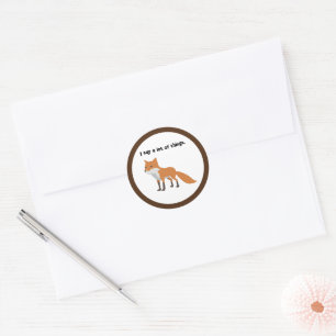 Sticker Rond Le Fox Dit... Drôle Conception Cartoon Mème Intern