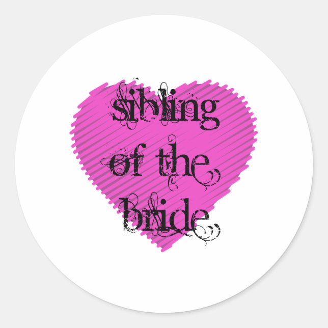Sticker Rond Le frère de la mariée (Devant)