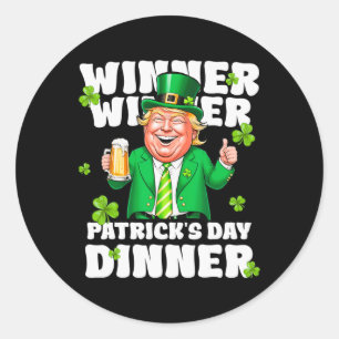 Sticker Rond Le gagnant célèbre la Saint-Patrick pour Trump