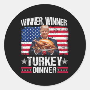 Sticker Rond Le gagnant de Trump pour un Humour drôle
