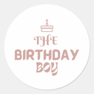 Sticker Rond Le garçon d'anniversaire