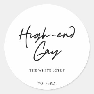 Sticker Rond Le Gay Haut De Gamme - Le Lotus Blanc
