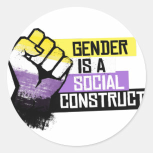 Sticker Rond Le genre est un construit social