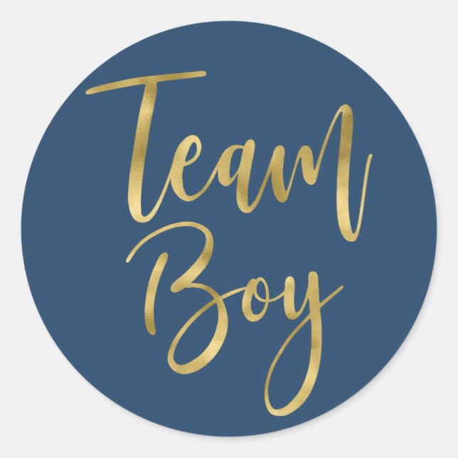 Sticker Rond Le genre révèle Team Boy (Devant)