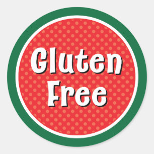 Sticker Rond Le gluten de vacances libèrent l'autocollant