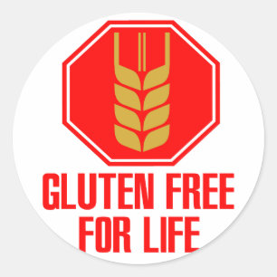Sticker Rond Le gluten libèrent pendant la vie
