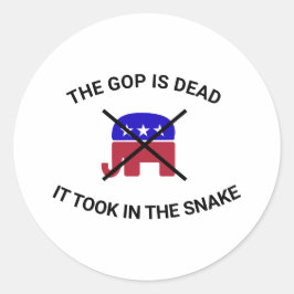 Sticker Rond Le GOP est une T-shirt mort