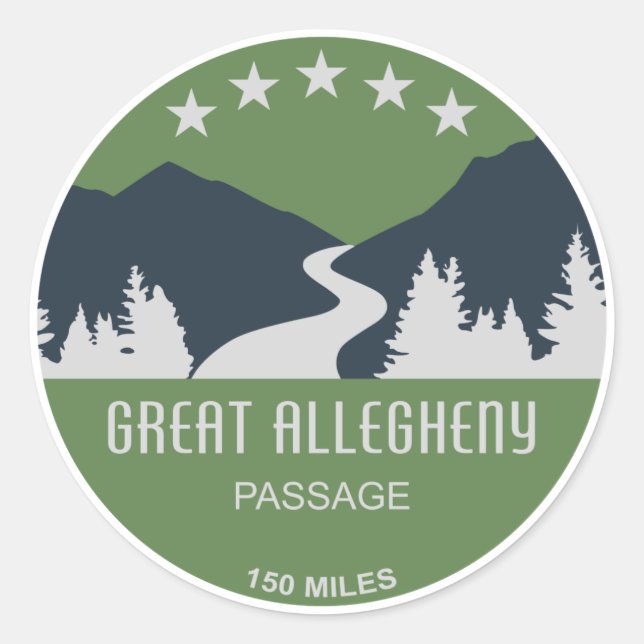 Sticker Rond Le Grand Passage d'Allegheny (Devant)