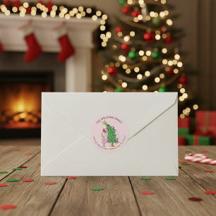 Sticker Rond Le Grinch   Adresse de Noël de Cindy-Lou Who