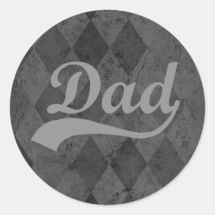 Sticker Rond Le gris de harlequin ombrage le papa