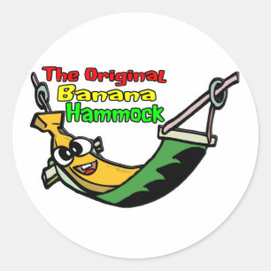 Sticker Rond Le Hamac original à la banane