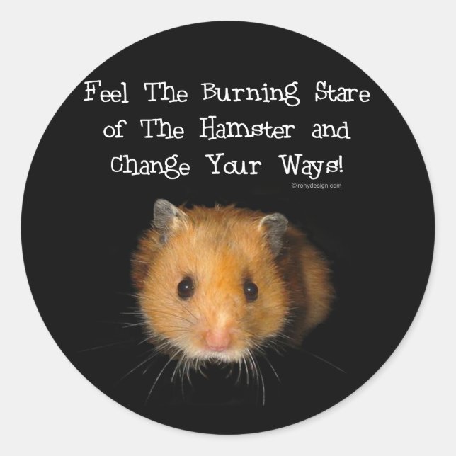Sticker Rond Le Hamster (Devant)