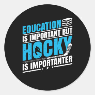 Sticker Rond Le hockey amusant est important