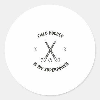 Sticker Rond Le hockey sur gazon est ma superpuissance