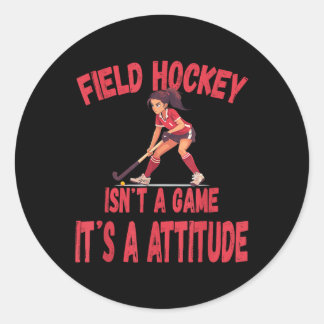 Sticker Rond Le hockey sur gazon n'est pas un jeu, c'est une at