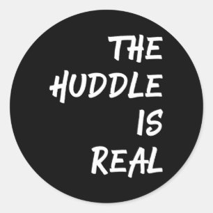 Sticker Rond Le Huddle est un vrai football amusant pour l'auto