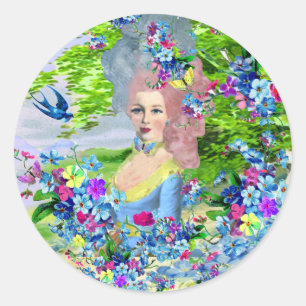 Sticker Rond Le Jardin Marie Antoinette