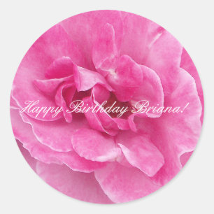 Sticker Rond Le jardin rose s'est levé