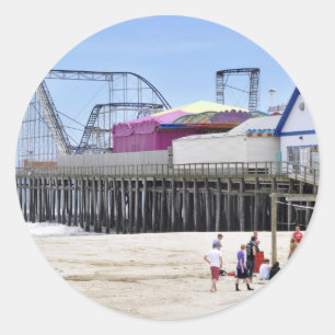 Sticker Rond Le Jersey Shore sur Seaside Heights