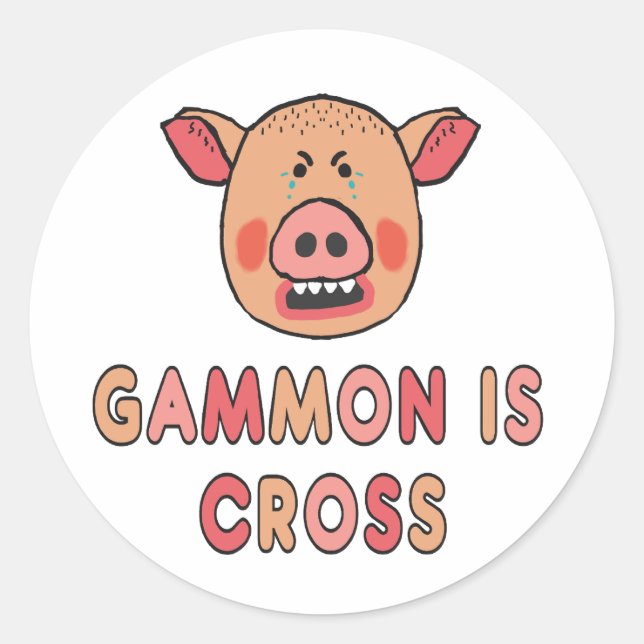 Sticker Rond Le jeu est croisé (Devant)