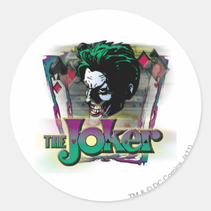 Sticker Rond Le Joker - Visage et logo