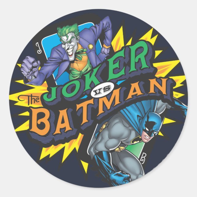 Sticker Rond Le Joker Vs Batman (Devant)