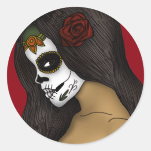 Sticker Rond Le Jour De La Fille Morte