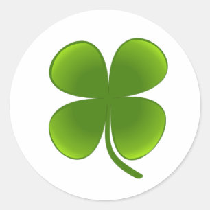 Sticker Rond Le jour de St Patrick - shamrock